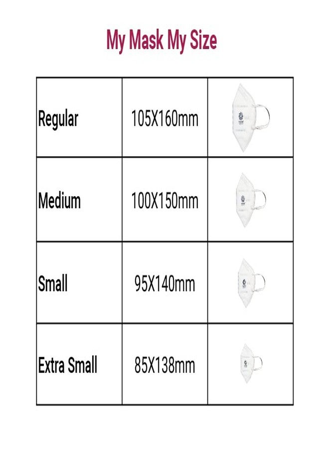 بروميسكا قناع الوجه بروميسكا N95 للبالغين والأطفال متوفر بأربعة أحجام (صغير للأطفال (من 8 إلى 14 سنة)، أخضر فاتح) - Image 3